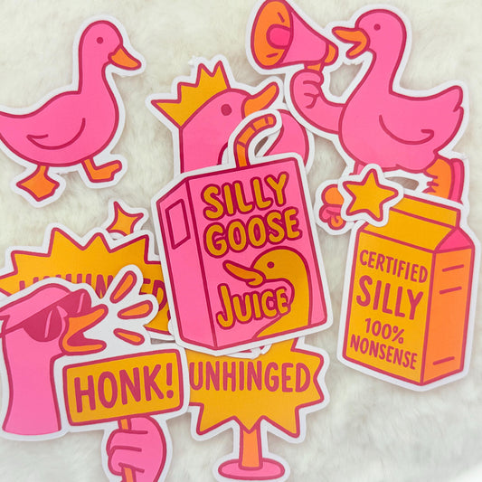 Silly Goose Sticker Pack: Funny Honk Ducks, Unhinged Meme Stickers
