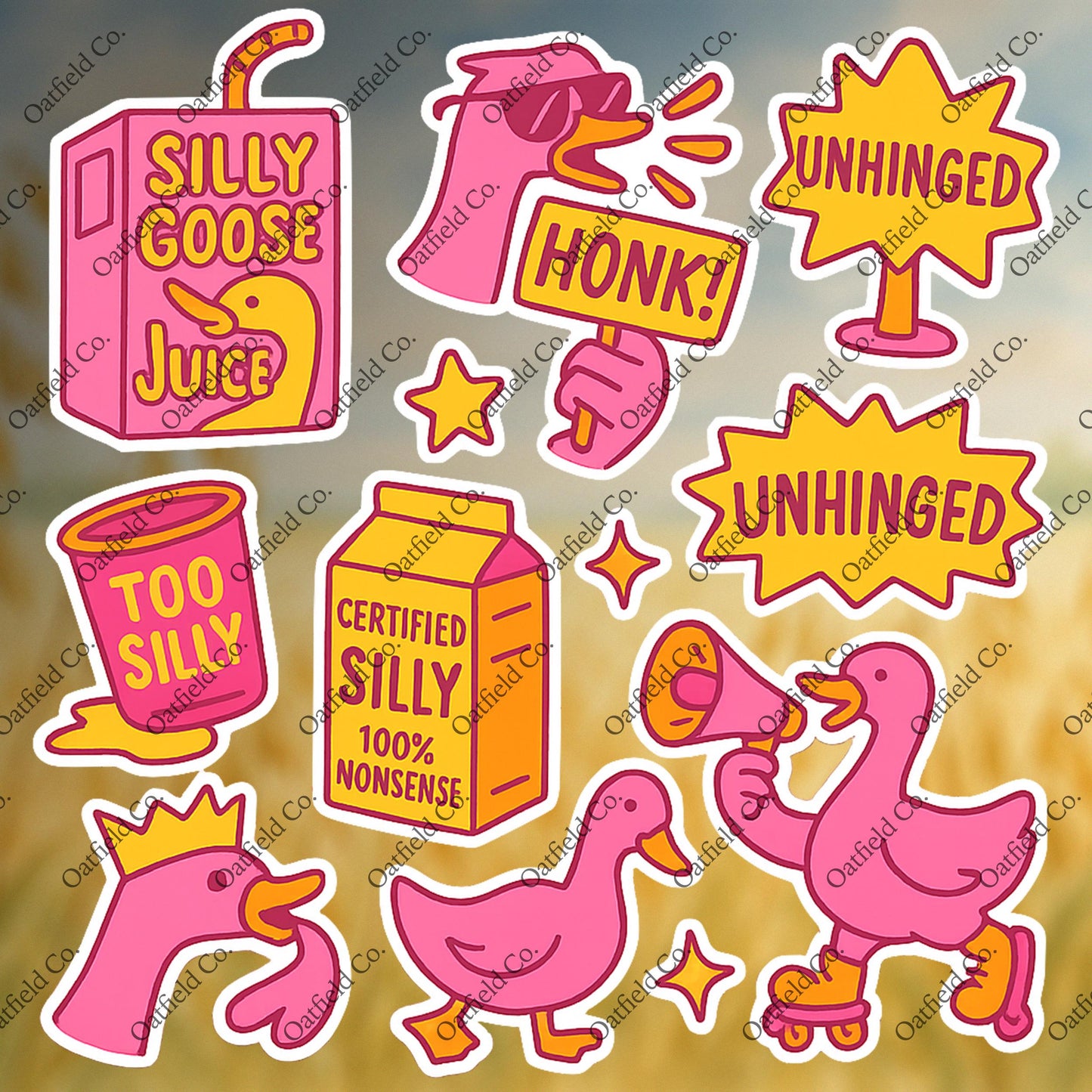 Silly Goose Sticker Pack: Funny Honk Ducks, Unhinged Meme Stickers