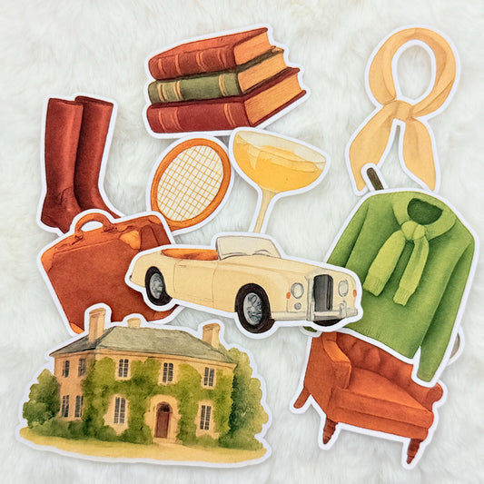 Old Money Aesthetic Sticker Pack – Glossy Vintage Wealth Vibes for Journals & Planners