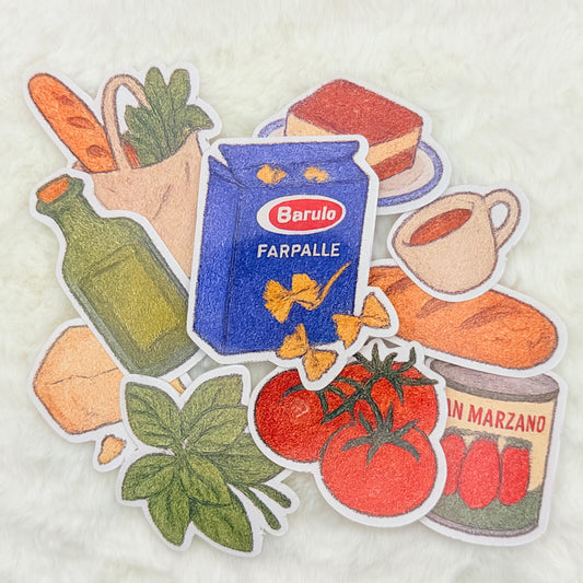 Italian Grocery Sticker Pack: Rustic Foodie Stickers